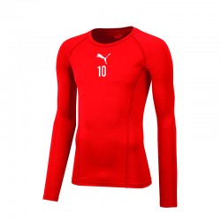 LIGA Baselayer Tee LS Puma Red